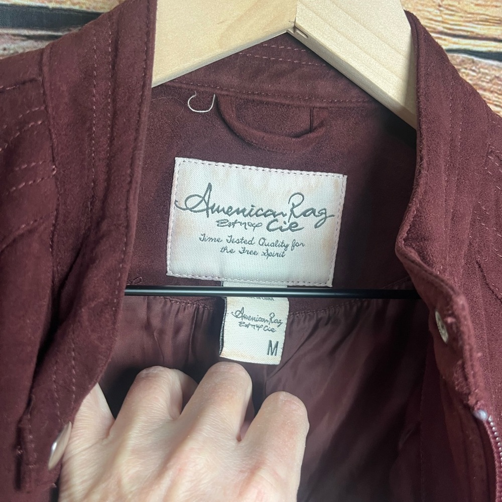 American Rag Maroon Bomber Jacket - Picture 7 of 11
